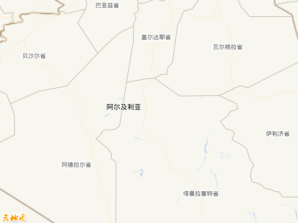 阿爾及利亞地圖