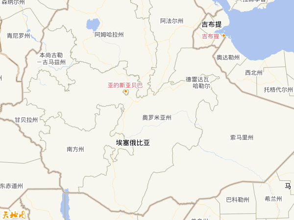 埃塞俄比亞地圖