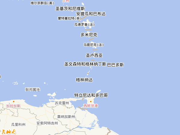 圣文森特和格林納丁斯地圖