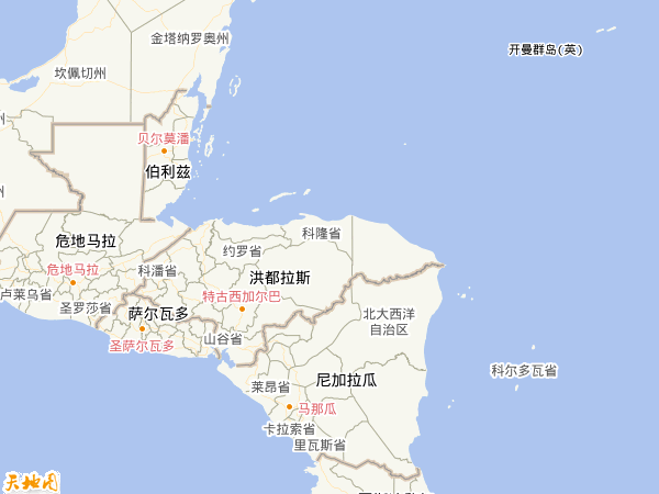 洪都拉斯地圖