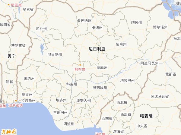 尼日尼亞地圖