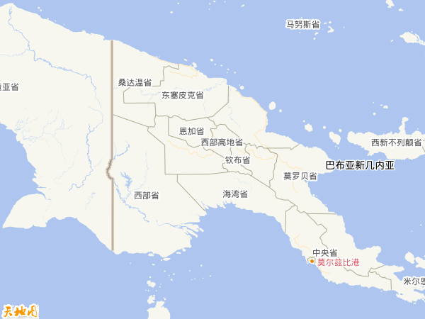 巴布亞新幾內(nèi)亞地圖