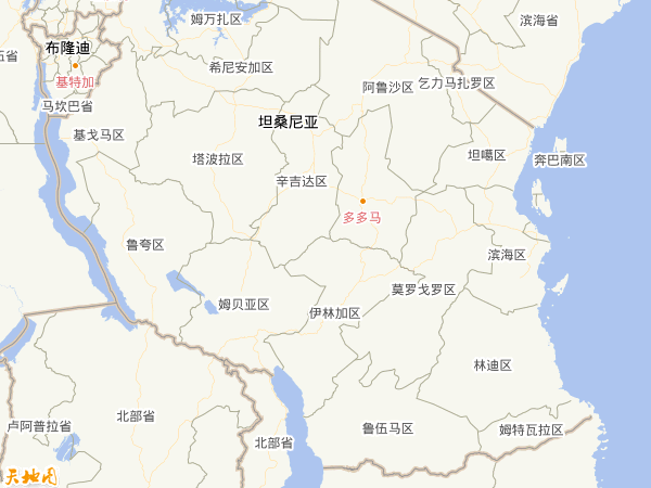 坦桑尼亞地圖