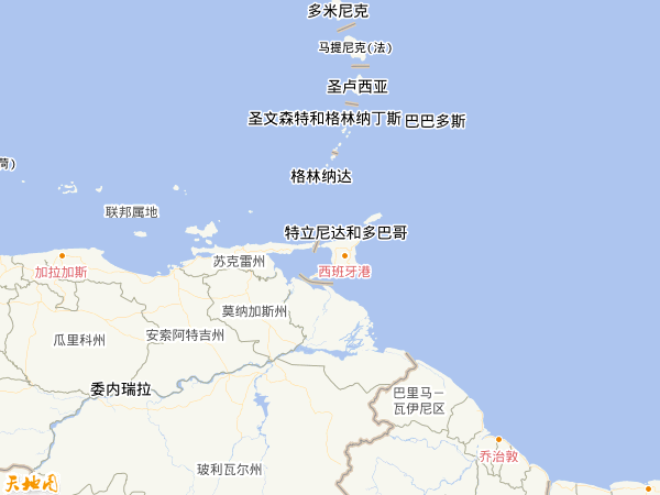 特立尼達和多巴哥地圖